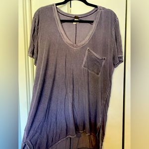 Free People Keep Me T-Shirt V-Neck Short Sleeve